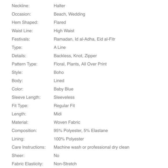 French Porcelain Print VTG Style Blue White Toile De Jouy Halter Dress Sz L - Picture 10 of 10